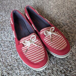 Grasshoppers Red and White Flats Comfortable Everyday Wear